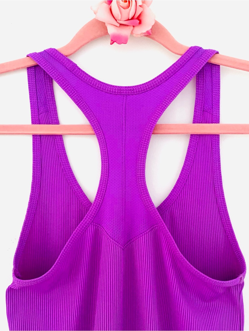 💕Pretty Ribbed Purple Racerback Tank Top SZ S - Picture 4 of 10